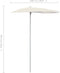 vidaXL - Parasol - half - met - paal - 180x90 - cm - antracietkleurig