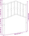 vidaXL - Hoofdbord - 75 - cm - metaal - wit