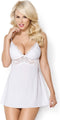 Obsessive Babydoll en String - Erotische Babydoll - Maat S/M - Wit