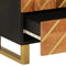 vidaXL - Hoge - kast - 60x33,5x100 - cm - massief - mangohout - bruin - en - zwart