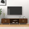 vidaXL - Tv-meubel - 180x31,5x40 - cm - bewerkt - hout - bruin - eikenkleur