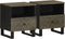 vidaXL - Nachtkastjes - 2 - st - 40x33x46 - cm - massief - mangohout - zwart