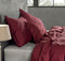 Zohome Kussensloop Satinado - Kussenhoes van 80x80 cm - Set van 2 stuks - 100% Katoen-Satijn - Rood