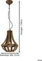 EGLO Kinross - Hanglamp - E27 - H 110 x Ø 31 cm - Bruin