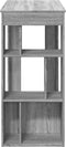 vidaXL - Bartafel - met - rekken - 102x50x103,5 - cm - bewerkt - hout - grijs - sonoma