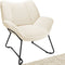 tectake® Fauteuil Kjeld - Loungefauteuil - Bouclé - Ronde relaxfauteuil