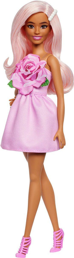 Barbie Fashionistas - Pop - Petite met Roze Haar en Jurkje - Roze