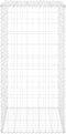 vidaXL - Schanskorfmuur - met - deksels - 60x50x150 - cm - gegalvaniseerd - staal