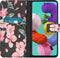 iMoshion Hoesje Geschikt voor Samsung Galaxy A51 Hoesje Met Pasjeshouder - iMoshion Design Softcase Bookcase - Zwart / Roze / Blossom Watercolor Black