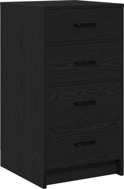vidaXL - Dressoir - Zwart - Eik - 40x41x75 - cm - Gelaagd - Hout