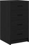 vidaXL - Dressoir - Zwart - Eik - 40x41x75 - cm - Gelaagd - Hout