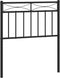 vidaXL - Hoofdbord - 75 - cm - metaal - zwart