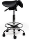 Split-zit ergonomische zadelkruk Zwart zithoogte 50CM t/m 68CM Met voetring