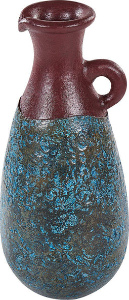 Beliani VELIA - Decoratieve vaas - Blauw - Terracotta