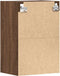 vidaXL - Hangkast - Riga - 40x29,5x60 - cm - bewerkt - hout - bruin - eikenkleur