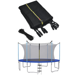 Coast Veiligheidsnet - Trampoline Ø487 cm - Dubbelzijdige rits - Zwart