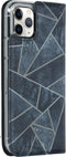 Hoesje Met Pasjeshouder Geschikt voor iPhone 11 Pro - Design Softcase Bookcase (Chester) met standaard - Meerkleurig / Blauw grafisch design