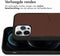 Accezz iPhone 12 Pro / 12 - Back Cover - Premium Leather Card Slot - Bruin