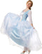 dressforfun Cinderella - Prinsessenjurk - Glanzende stof - Blauw/wit