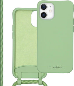 iMoshion Hoesje Geschikt voor iPhone 12 Mini Hoesje Met Koord - iMoshion Color Backcover met afneembaar koord - Groen