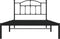 vidaXL - Bedframe - met - hoofdbord - metaal - zwart - 107x203 - cm