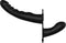 Dual Vibrating - Oplaadbaar - 10 Snelheden Silicone Ribbed Strap-On - Zwart