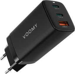 Voomy Charge M65 - Snellader 65W - 3-in-1 Opladen - Zwart