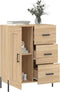 vidaXL - Dressoir - 69,5x34x90 - cm - bewerkt - hout - sonoma - eikenkleurig