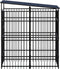 vidaXL - Hondenkennel - met - dak - 1,84 - m² - staal