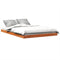 vidaXL - Bedframe - massief - grenenhout - wasbruin - 140x200 - cm