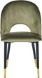 Set van 2 eetkamerstoelen MAGALIA Fluweel Olijfgroen