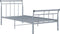 vidaXL - Bedframe - metaal - grijs - 100x200 - cm