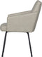 BePureHome Mount Eetkamerstoel met armleuning - Leerlook - Naturel - 82x61x65