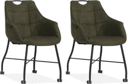 MX Sofa Eetkamerstoel Promise - Moss (set van 2 stoelen)
