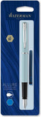 Waterman Allure vulpen | babyblauwe pastelkleurige lak | fijne punt | blauwe inkt