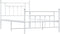 vidaXL - Bedframe - met - hoofd- - en - voeteneinde - metaal - wit - 107x203 - cm