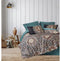 Essence - Beddengoedset - 100% katoensatijn - Dekbedovertrek 220 x 240 cm + 2 kussenslopen 60 x 60 cm - Petrol (2 stuks)
