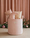 Opbergmand Savanna Velvet Toy Bag - Bloom pink - Roze