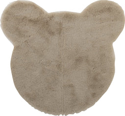 J-Line tapijt Hoofd Beer - vloerkleed - polyester - beige