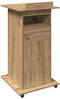 vidaXL - Podium - met - Wielen - Artisan - Eiken - Geengineerd - Hout