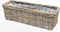 Rotan vensterbankmand van vergrijsd rotan breed