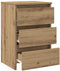 vidaXL - Nachtkastjes - 2 - st - 40x35x62,5 - cm - bewerkt - hout - artisanaal - eiken