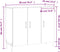 vidaXL - Dressoir - 90x34x80 - cm - bewerkt - hout - hoogglans - wit