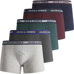JACK&JONES JACBLACK TRUNKS - Boxershorts 5-pack - Grijs (5 stuks)