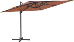 vidaXL - Zweefparasol - met - aluminium - paal - 300x300 - cm - terracottakleurig