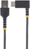 Startech.com R2ACR-2M - USB A naar C Oplaadkabel - Haakse USB-C Kabel 3A 200cm - Zwart