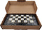 Kleine Backgammon koffer zwart/wit - Maat S 25cm - Merk Yenigün Tavla - reisversie