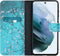 iMoshion Hoesje Geschikt voor Samsung Galaxy S21 FE Hoesje Met Pasjeshouder - iMoshion Design Softcase Bookcase - Blauw / Meerkleurig / Blossom