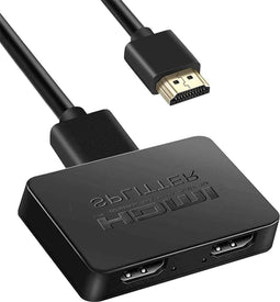 4K HDMI-Splitter voor Twee Monitoren - Hoge Resolutie, Plug & Play, Draagbaar