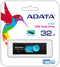 Adata UV320 - USB stick - 32GB - Zwart/Blauw